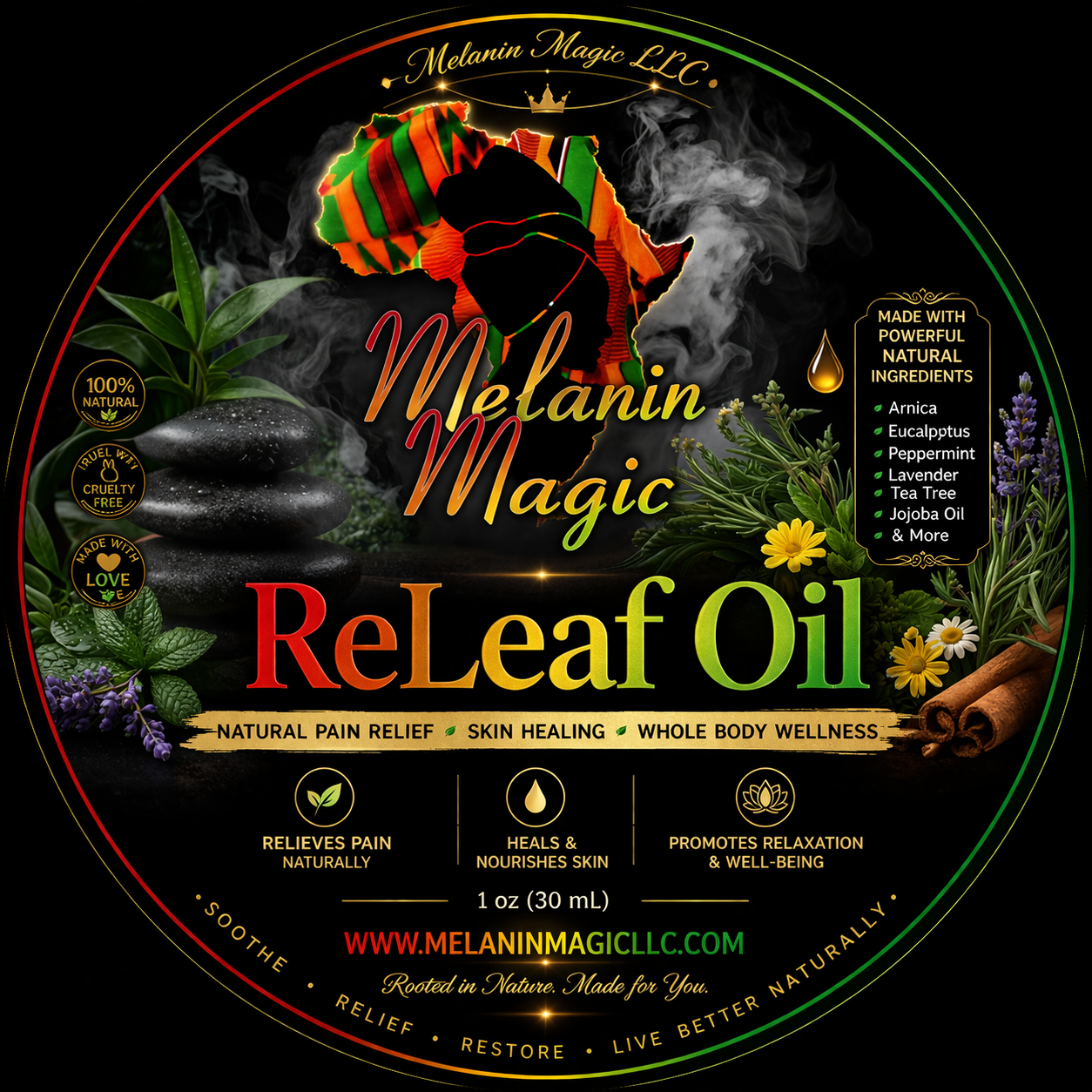 ReLeaf Oil (play on “relief” 🌿)