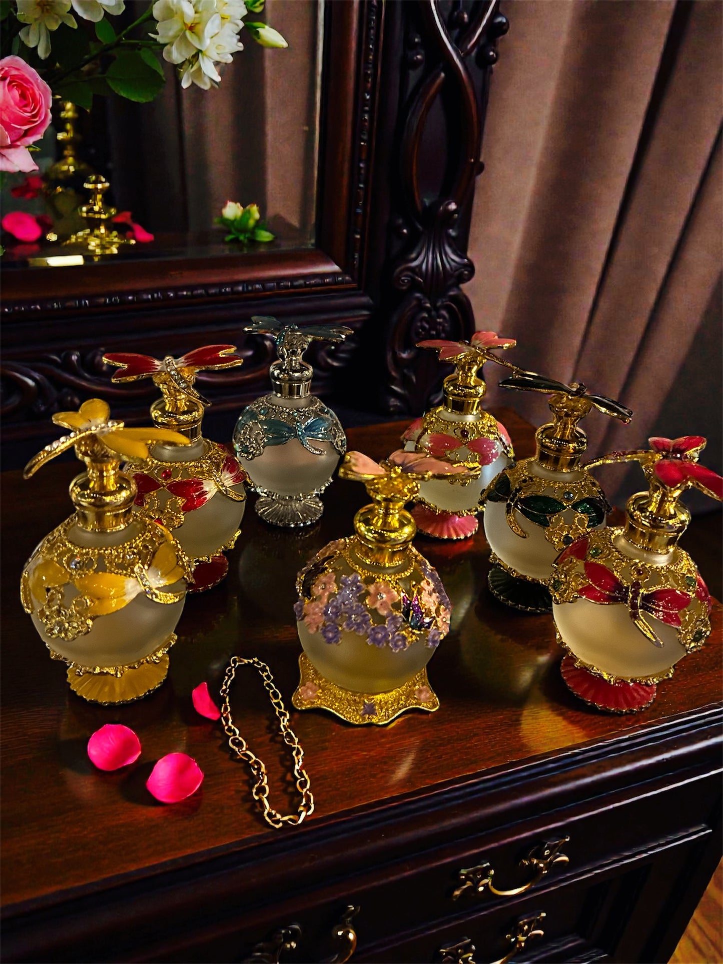 Fancy oil bottle empty