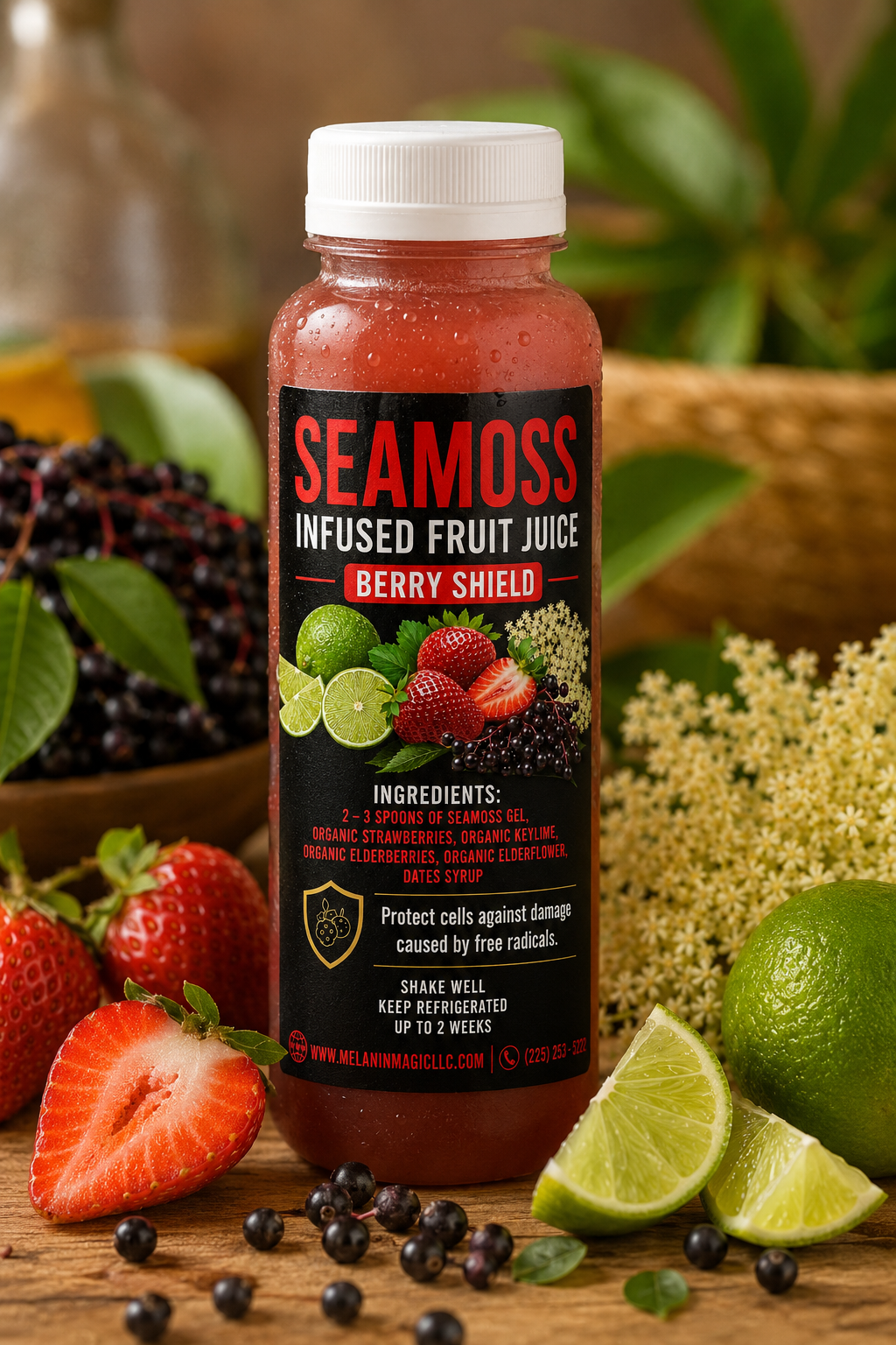 Sea Moss Infused Fruit Drink ( BERRY SHIELD)