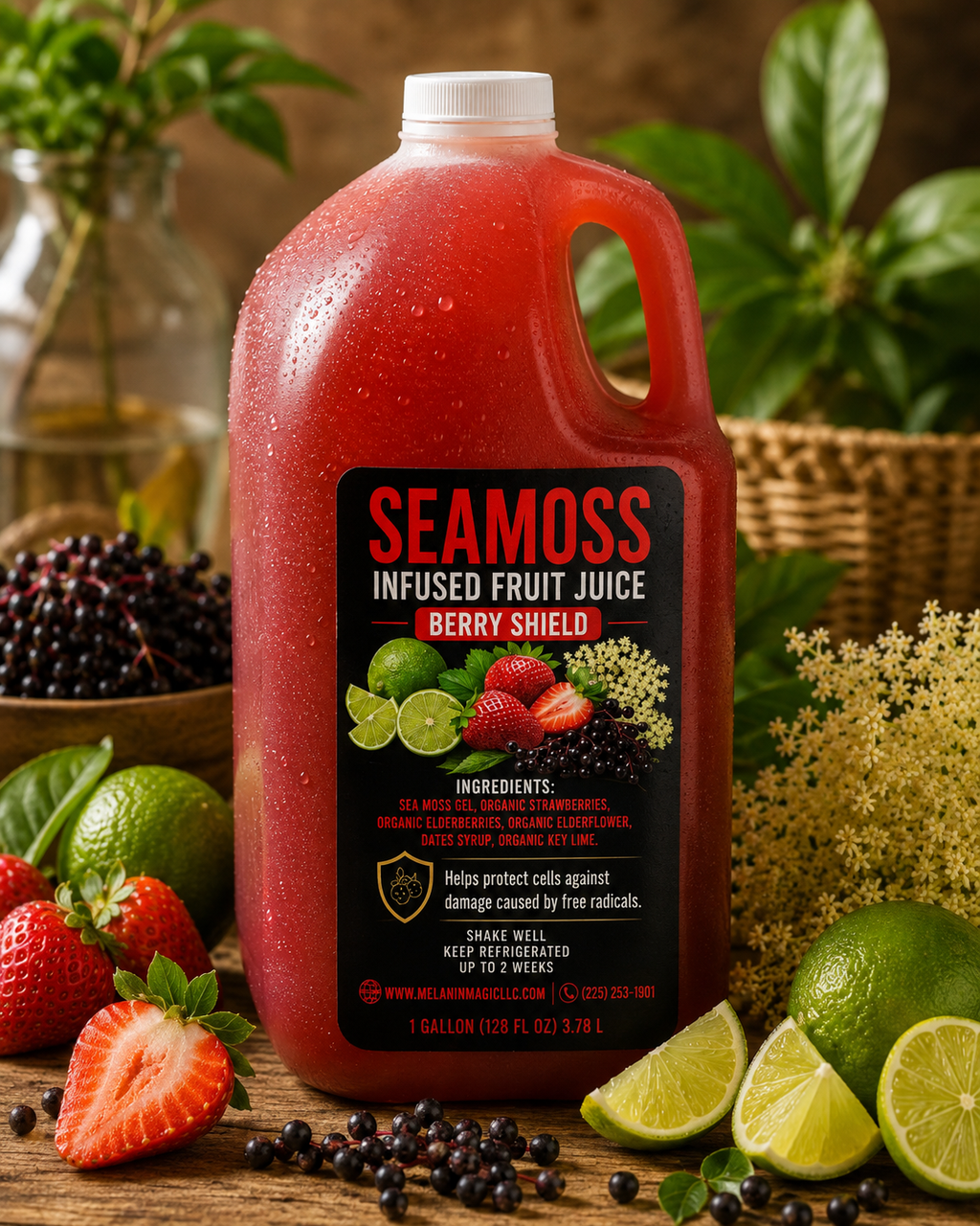 Sea Moss Infused Fruit Drink ( BERRY SHIELD)