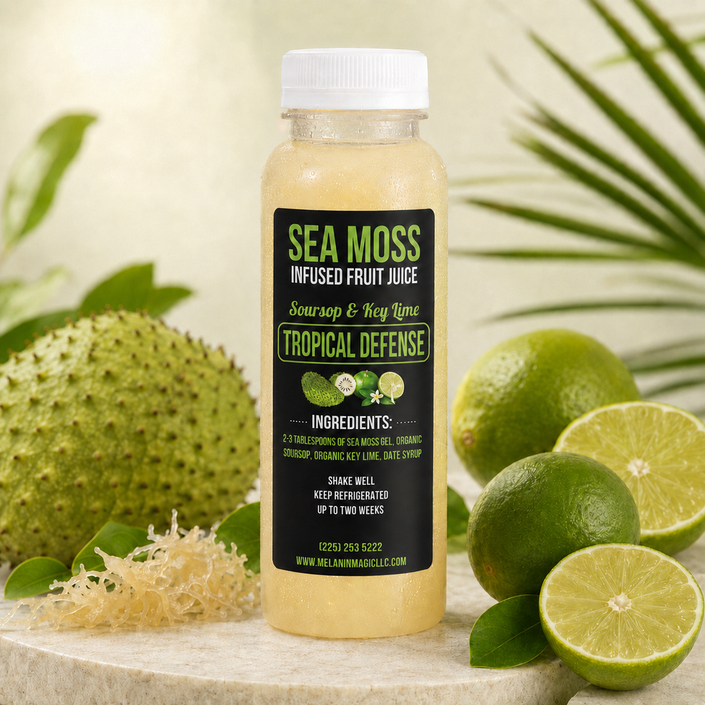 Sea Moss Infused Fruit Drink (Tropical Defense )— Soursop & Key Lime